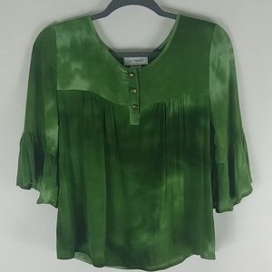 EUC Green Tie Dye Blouse